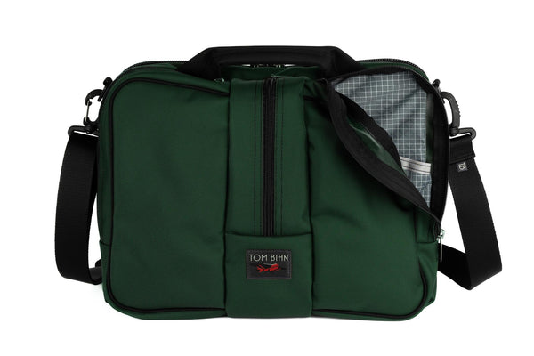 Pilot in Wilderness (forest green) Ballistic with Northwest Sky (light grey with white grid) 200 Halcyon interior.